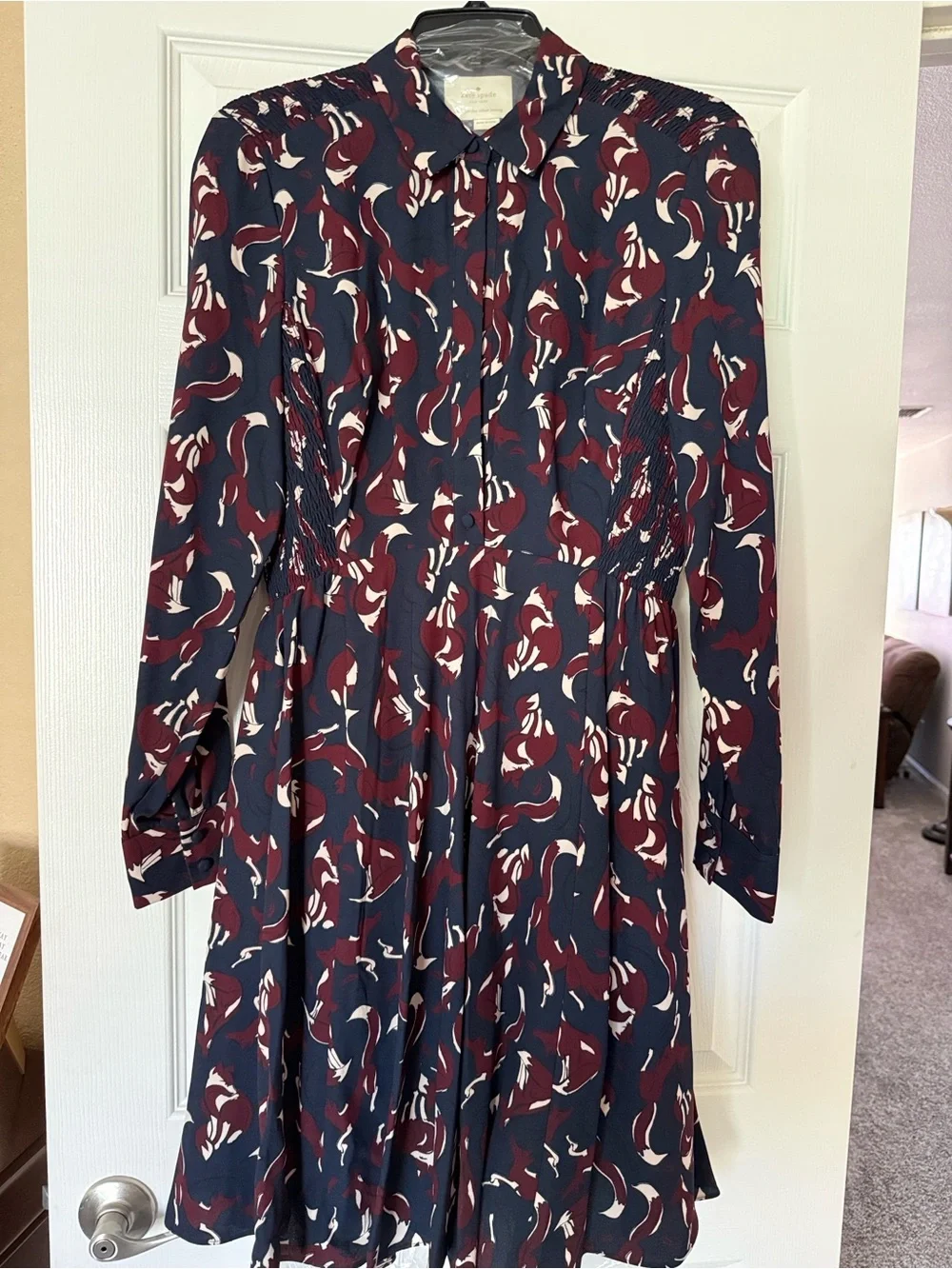 Kate Spade New York So Foxy Foxes Long Sleeve Smocked